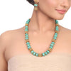 Gold  Plated Dor Turquoise Golden Necklace Set