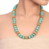 Gold  Plated Dor Turquoise Golden Necklace Set
