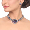 Silver & Gold Plated Samastham Iolite Victorian Necklace Set