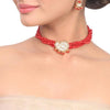 Gold Plated Samastham Coral Kundan Choker Set