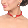 Gold Plated Samastham Coral Kundan Choker Set