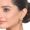 Gold Plated Samastham Wicker Kundan Necklace Set