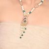 Gold Plated Samastham Kundan Pearl Necklace Set