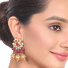 Gold Plated Samastham Kundan Necklace Set