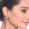 Silver Plated Samastham Coral Zircon Necklace Set