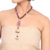 Gold Plated Samastham Ruby & Zircon  Necklace Set