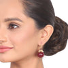 Gold Plated Samastham Ruby & Zircon  Necklace Set
