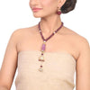 Gold Plated Samastham Ruby & Zircon  Necklace Set