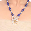 Gold Plated Samastham Iolite Zircon Necklace Set
