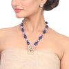 Gold Plated Samastham Iolite Zircon Necklace Set