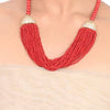 Gold Plated Samastham Coral Set