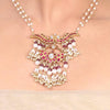 Gold Plated Samastham Red Kundan Pendant Set