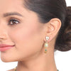 Gold Plated Samastham Fluorite Kundan Pendant Set