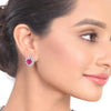 Silver Plated Samastham Victorian Ruby Floral Set