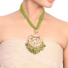Gold Plated Samastham Green Kundan Necklace Set