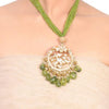 Gold Plated Samastham Green Kundan Necklace Set