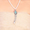 Silver Plated Samastham Victorian Pankh Necklace Set