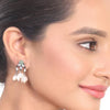 Silver Plated Samastham Victorian Pankh Necklace Set
