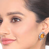Silver Plated Samastham Zircon Citrine Choker Set