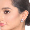 Silver Plated Samastham Green Zircon Plaited Necklace Set