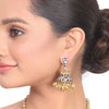 Silver & Gold Plated Samastham Tribal Jhumki Necklace Set