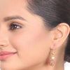 Gold Plated Samastham Ruby Zircon Balls Necklace Set