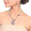 Silver & Gold Plated Samastham Amethyst Victorian Necklace Set