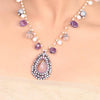Silver & Gold Plated Samastham Amethyst Victorian Necklace Set