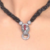 Silver Plated Samastham Panther Necklace Set