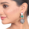 Silver Plated Kundala Victorian Earrings
