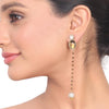 Gold Plated Kundala Smokey Earrings