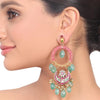 Gold Plated Kundala Chandbali Earrings