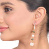 Gold Plated Kundala  Marcasite Earrings