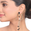 Gold Plated Kundala Tassel Chandelier Earrings