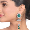 Silver Plated Kundala Victorian Earrings