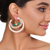 GOLD PLATED TEEJ PEARL KUNDAN EARRINGS