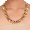 GOLD PLATED TEMPLE RUBY NECKLACE