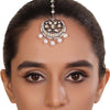 SILVER PLATED WHITE KUNDAN TIKA
