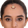 GOLD PLATED  RED WHITE KUNDAN  TIKA