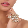 GOLD PLATED HASTHAM PEARL KUNDAN RING
