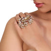 GOLD PLATED HASTHAM RUBY KUNDAN RING