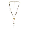 GOLD PLATED PURNA ORANGE NECKLACE SET