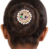 GOLD PLATED PEACOCK KUNDAN JUDA PIN