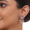 Silver Plated Valentine Pink Zircon Necklace Set