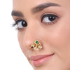 Gold Plated Green Onyx Nosepin
