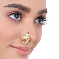 Gold Plated Kundan Nosepin