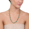 Gold Plated Tarana  Green Onyx String