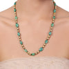 Gold Plated Tarana  Green Onyx String