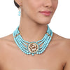 Gold Plated Baisakh Turquoise Kundan Choker