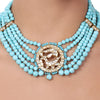Gold Plated Baisakh Turquoise Kundan Choker